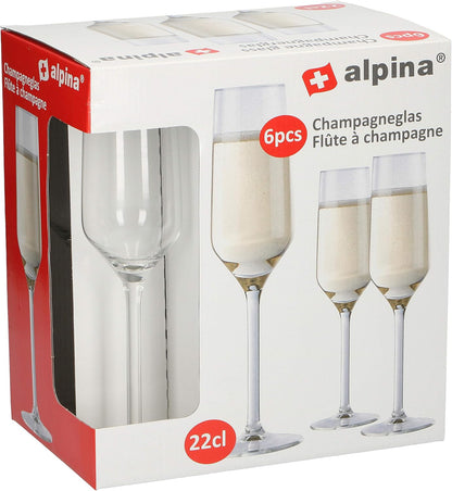 Set 6 Bicchieri Champagne Flute 22 cl