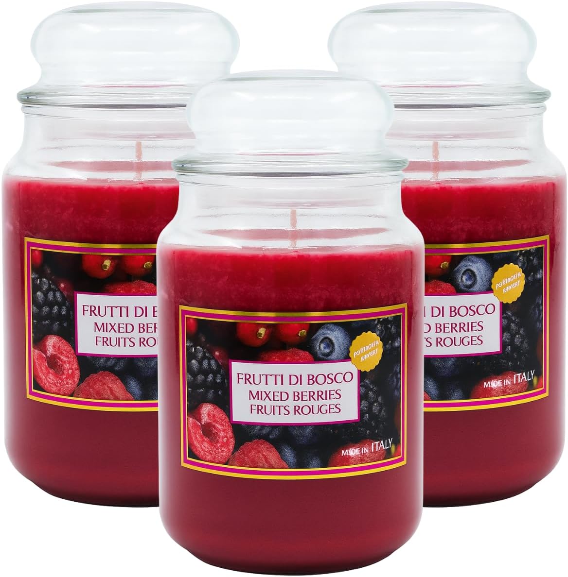 Candela Profumata Giara Vetro 550g Fragranze Naturali