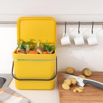 Pattumiera Umido da Appendere 7L Gino - Bidone Organico Cucina 2 Colori