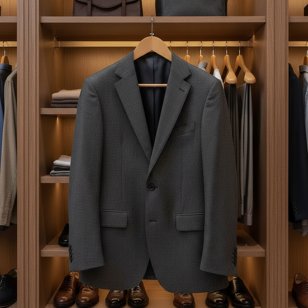 Gruccia in legno in armadio di lusso