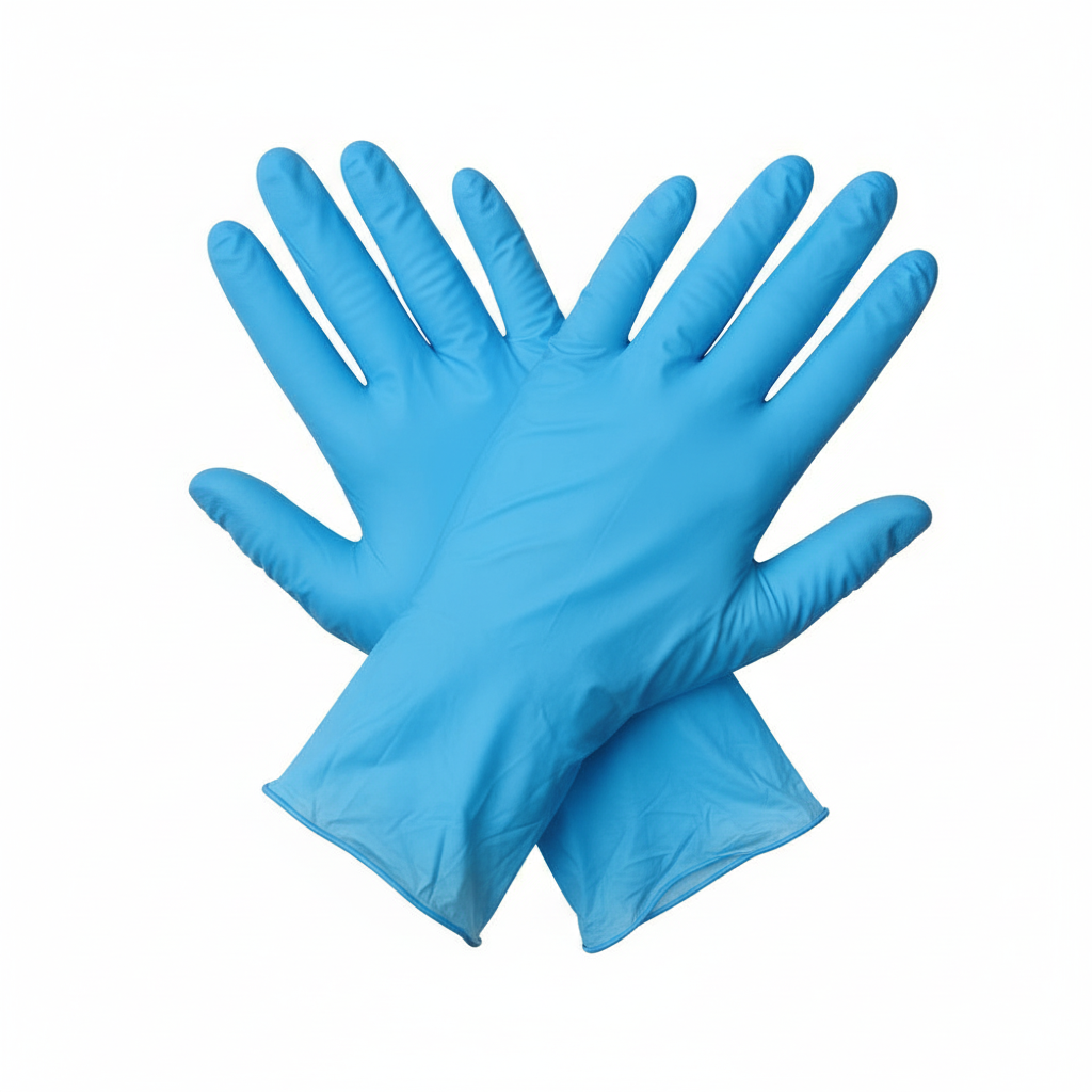 Guanti in nitrile blu