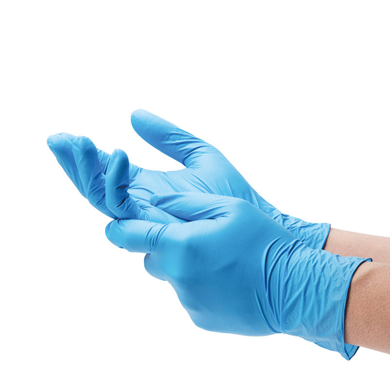 Guanti Monouso in Nitrile Blù Senza Polvere – MERCATOR NITRILE | 100 pz