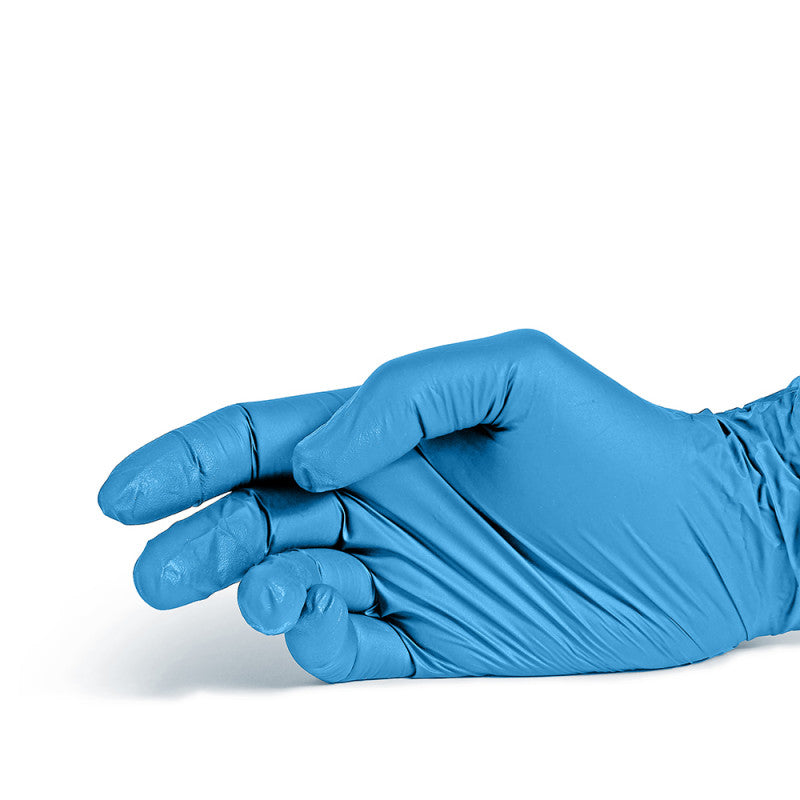 Guanti Monouso in Nitrile Blù Senza Polvere – MERCATOR NITRILE | 100 pz