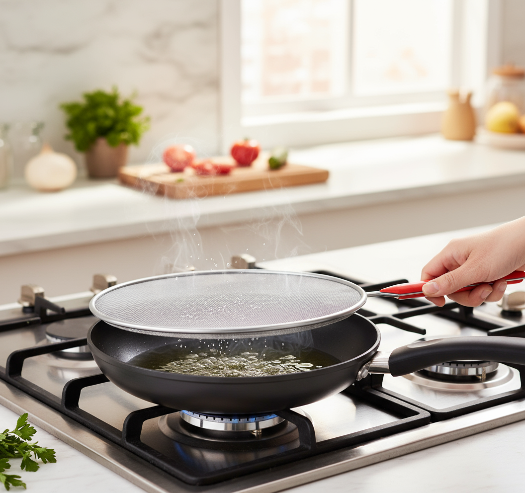 Schermo Paraschizzi Alpina 29cm - Coperchio Antischizzo per Pentole