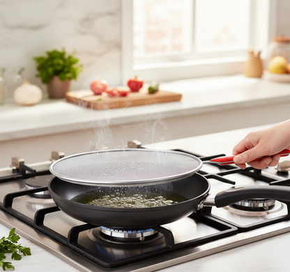 Schermo Paraschizzi Alpina 29cm - Coperchio Antischizzo per Pentole