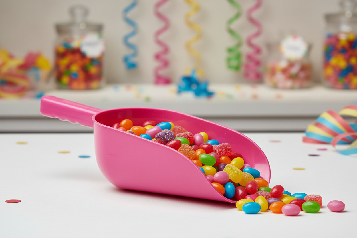 Paletta rosa per caramelle e dolciumi