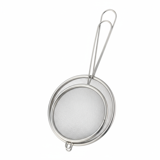 Set 2 Colini Alpina in Acciaio Inox - Setacci per Farina e Zucchero a Velo