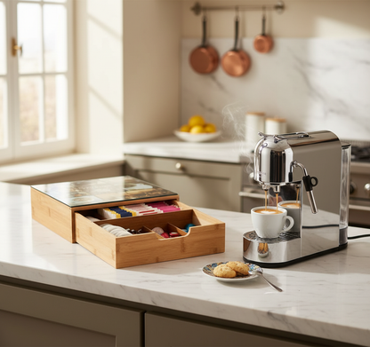 Scena lifestyle organizer capsule caffè