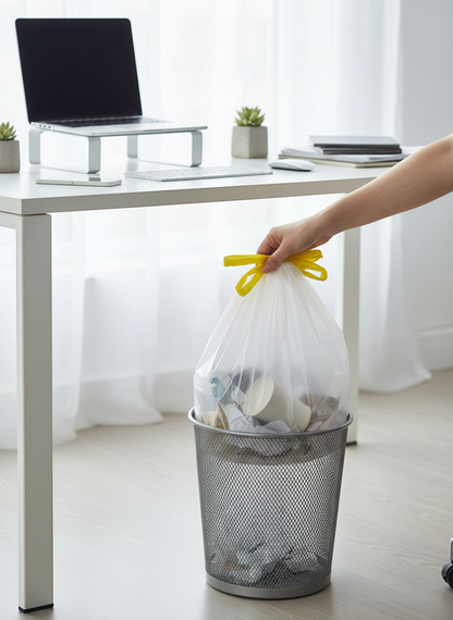 Sacchi trasparenti in ufficio professionale