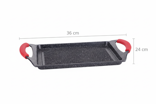 Bistecchiera Pietra Vulcanica 36x24cm con misure dimensionali