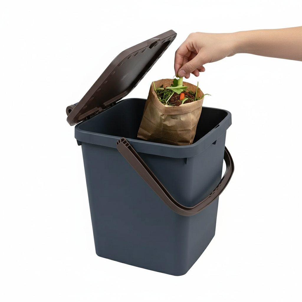 Dettaglio apertura coperchio flip-top