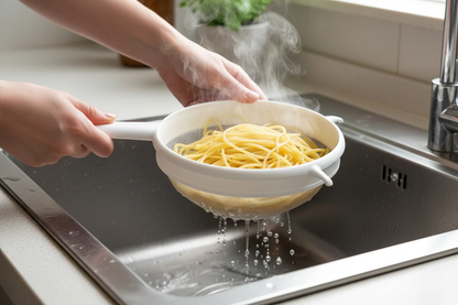 Scolare pasta con colino a maglia fine