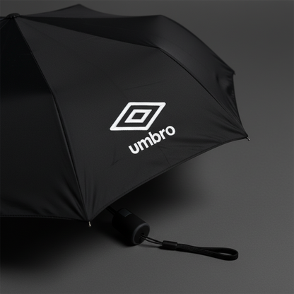 Dettaglio logo Umbro ombrello compatto premium quality close-up