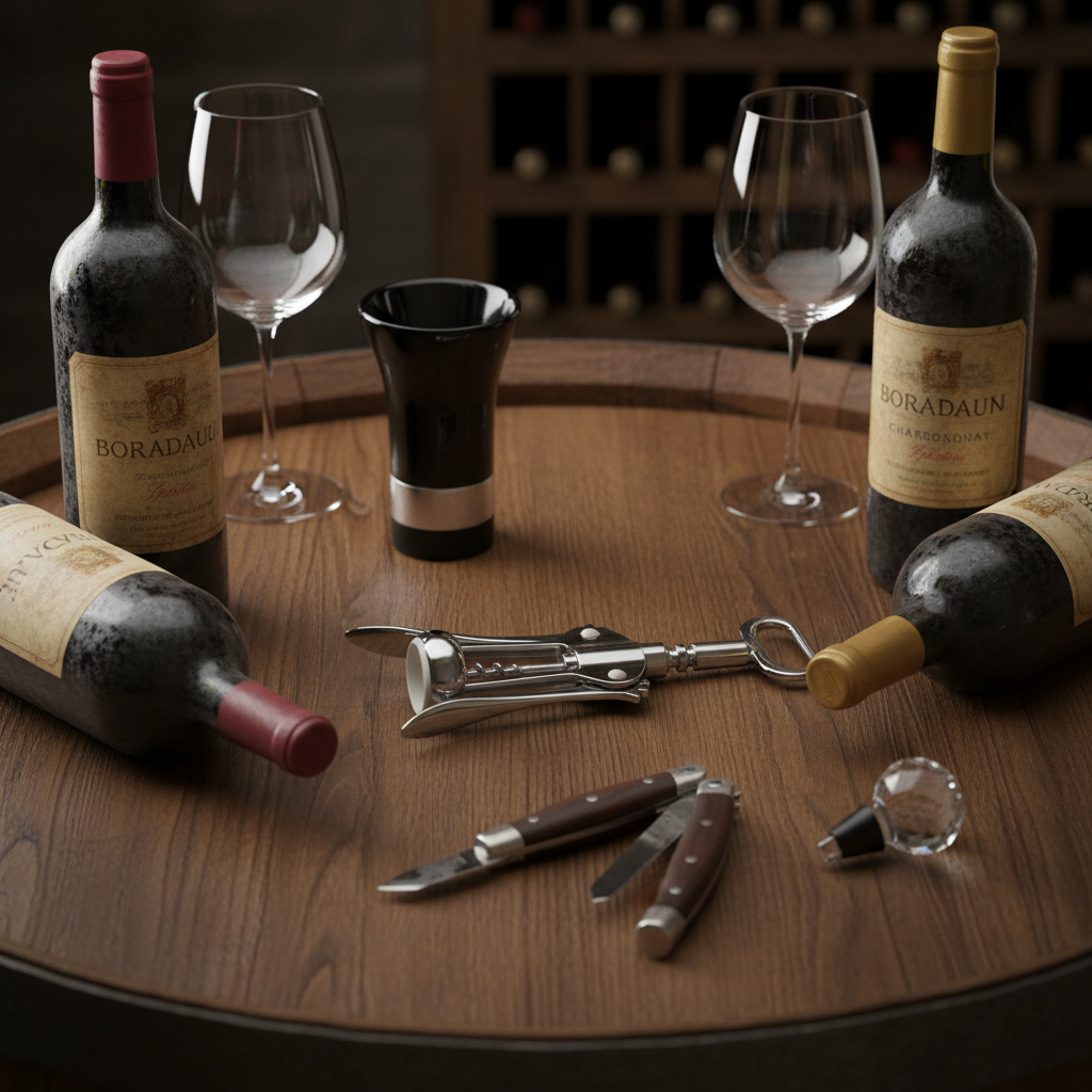 Cavatappi premium con accessori vino di lusso