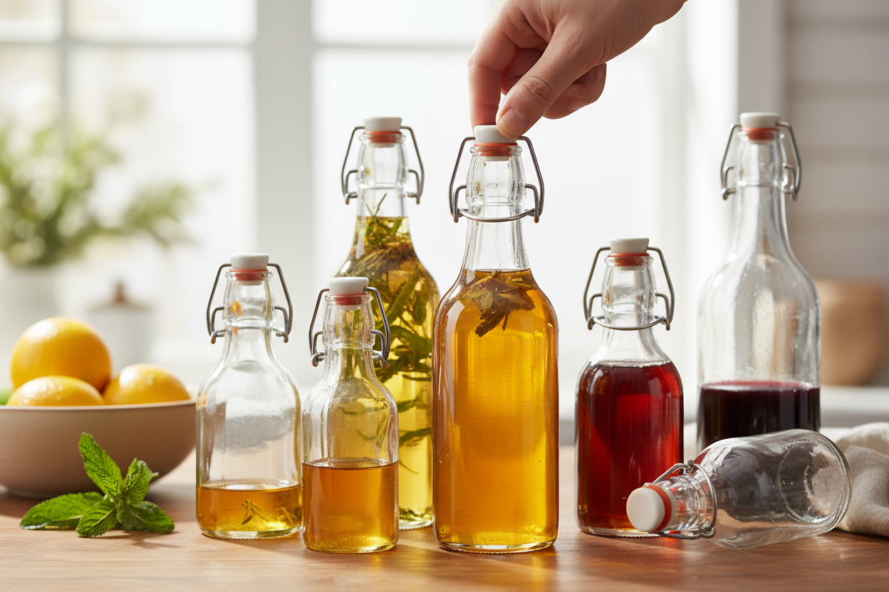 Joints universels pour bouteilles en verre - Orange - Lot de 20