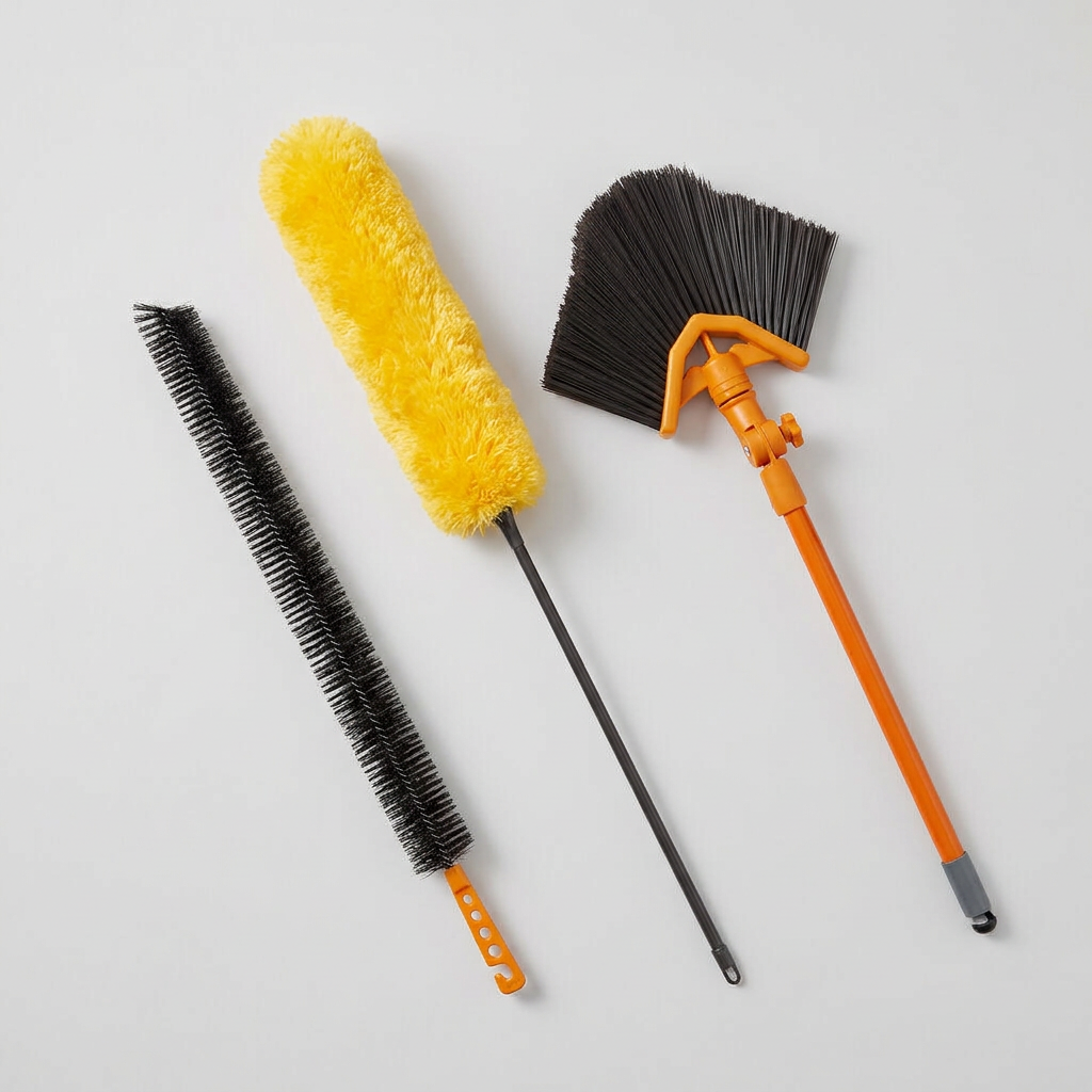 Kit con Pulitermo, piumino Maxi giallo e levaragnatele telescopico
