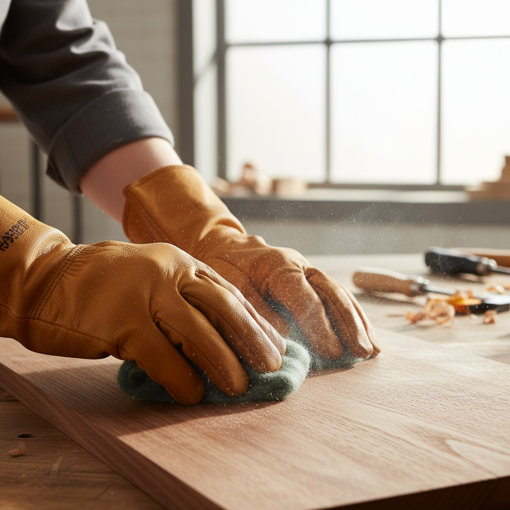 Lana acciaio in uso su legno