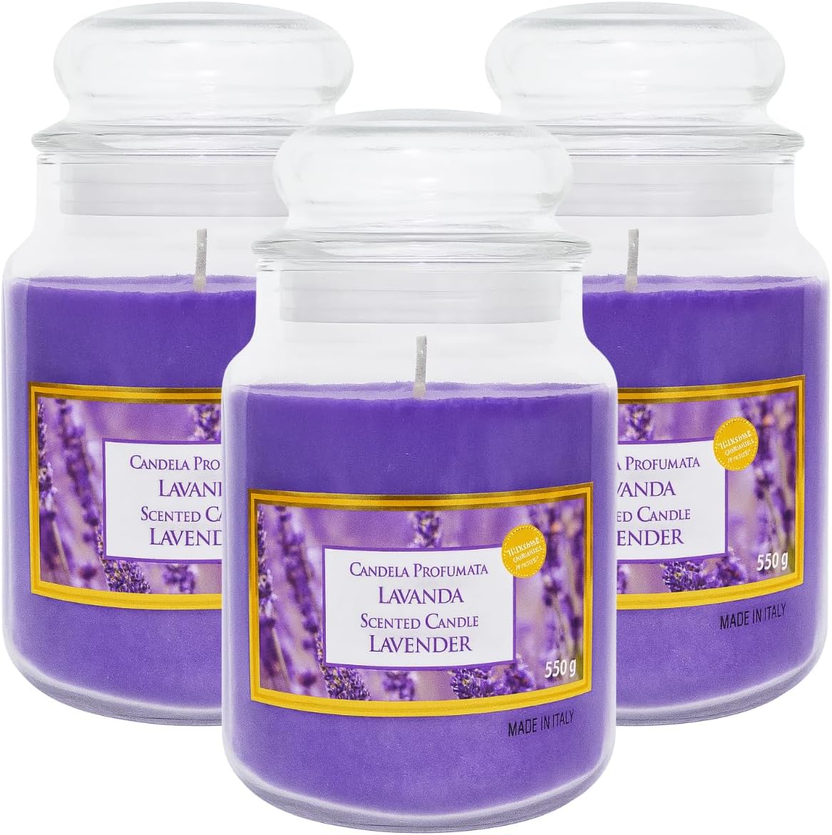 Candela Profumata in Giara di Vetro 550g - Fragranze Naturali per Casa e Relax