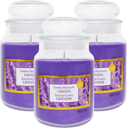 Candela Profumata in Giara di Vetro 550g - Fragranze Naturali per Casa e Relax