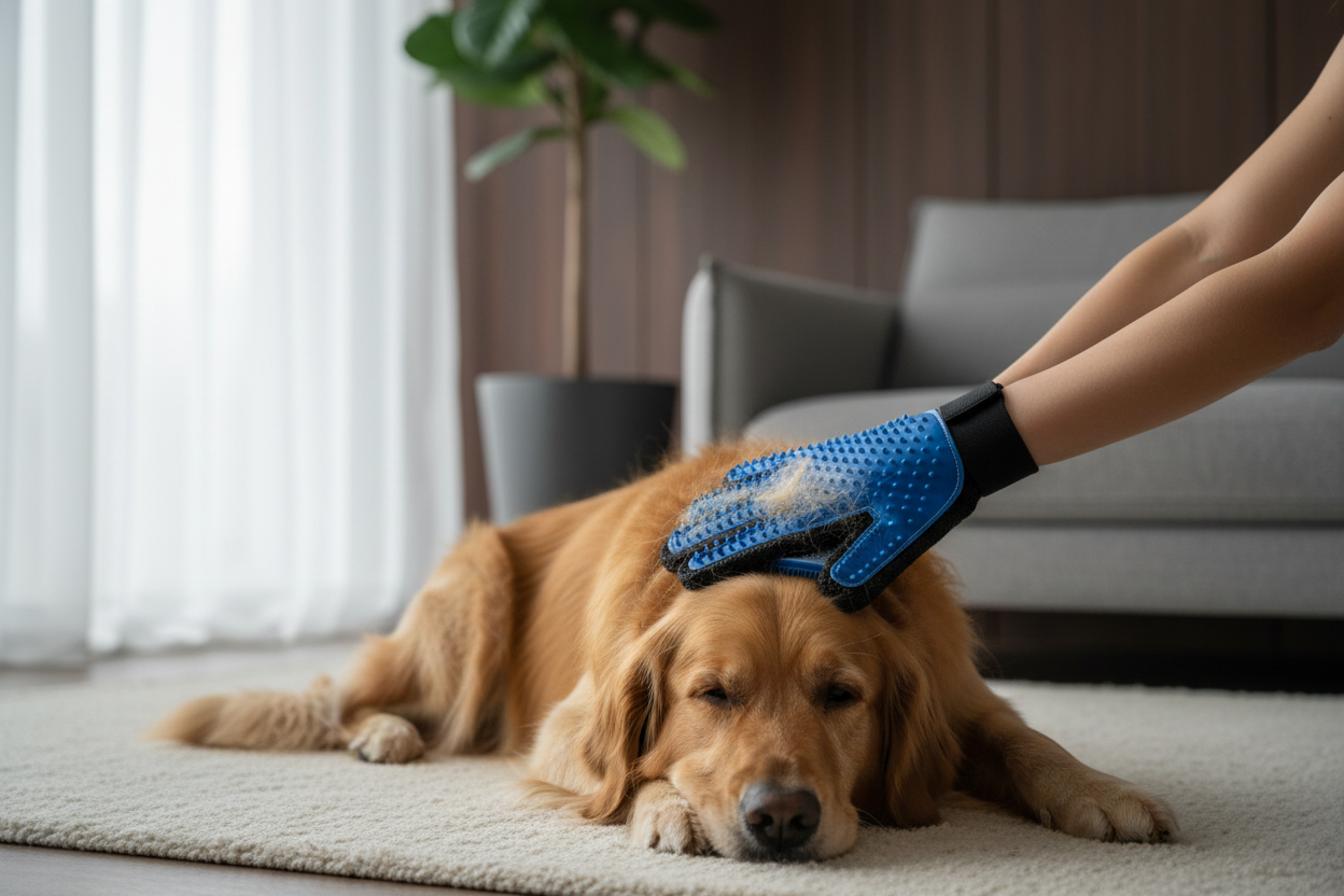 Lifestyle grooming golden retriever