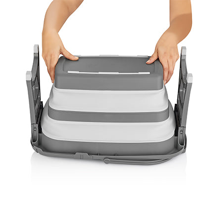 Secchio Pieghevole 20L con Strizzatore Mocio Grigio - Salvaspazio Pulizie