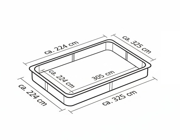 Copertura Piscina Impermeabile 305x204cm - Telo Protettivo UV Resistente Blu