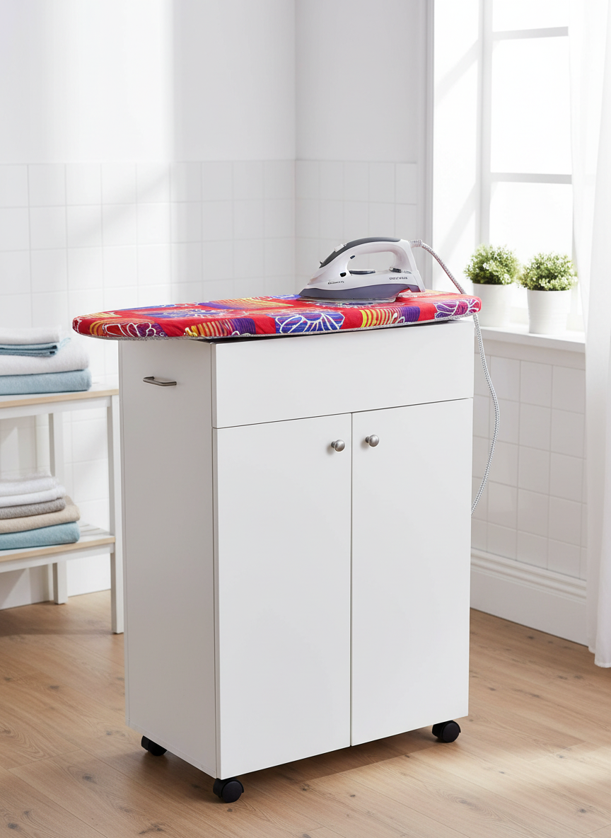 Mobiletto stiro con copriasse