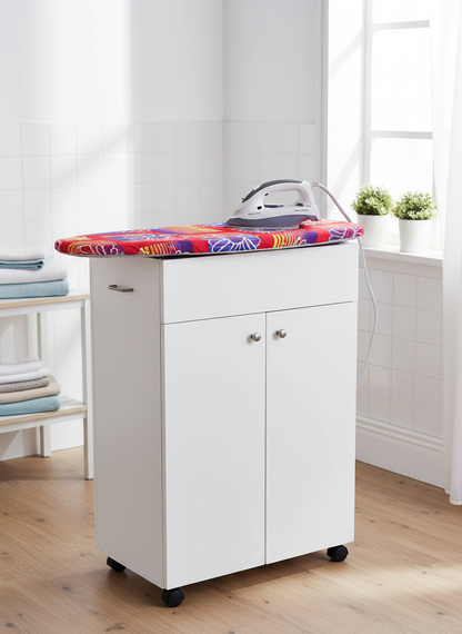 Mobiletto stiro con copriasse