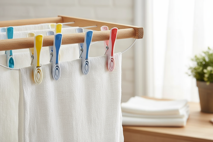 Mollette Colorclips su stendino interno