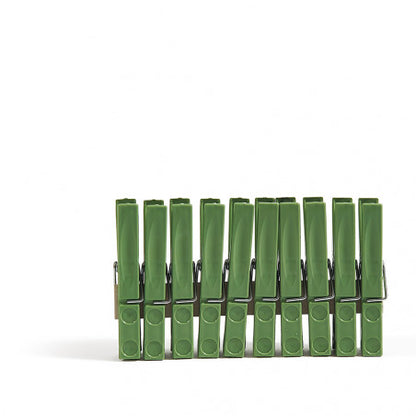 Mollette da Bucato Controvento Green PERFETTO - 10 Pezzi Antivento con Molla Antiruggine