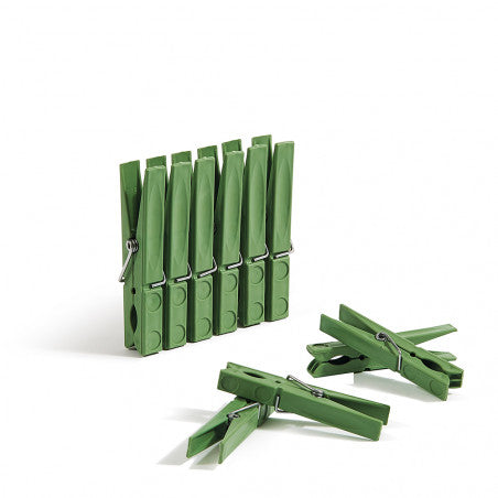 Mollette da Bucato Controvento Green PERFETTO - 10 Pezzi Antivento con Molla Antiruggine