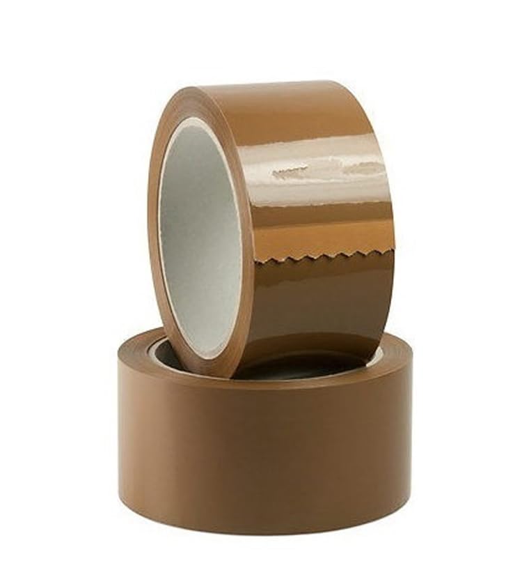 FERCASASHOP Havana Adhesive Tape - Water-based silicone acrylic adhesive tape, 50 x 66 metres, for silent packaging, thickness 50 microns