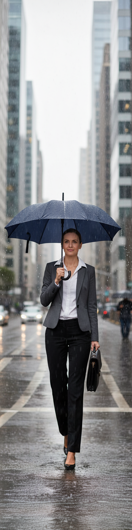 Ombrello in Uso sotto la Pioggia