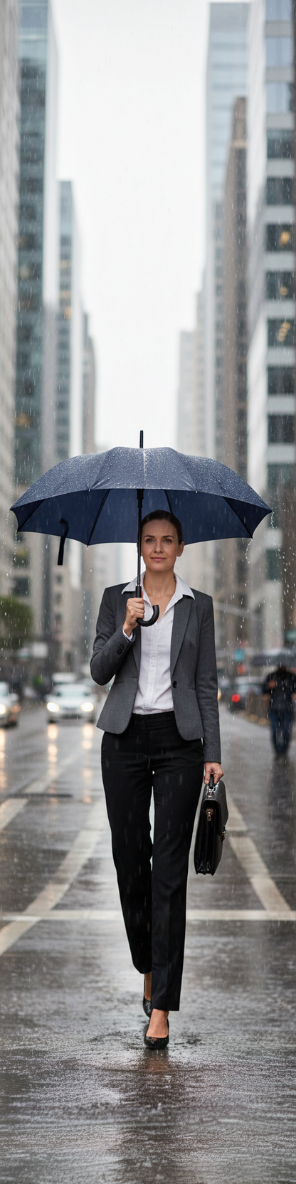 Ombrello in Uso sotto la Pioggia