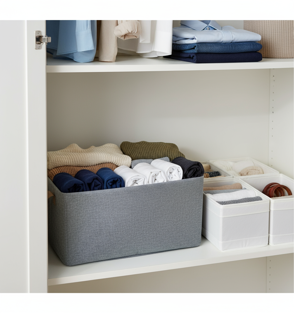 Organizer in uso nell'armadio