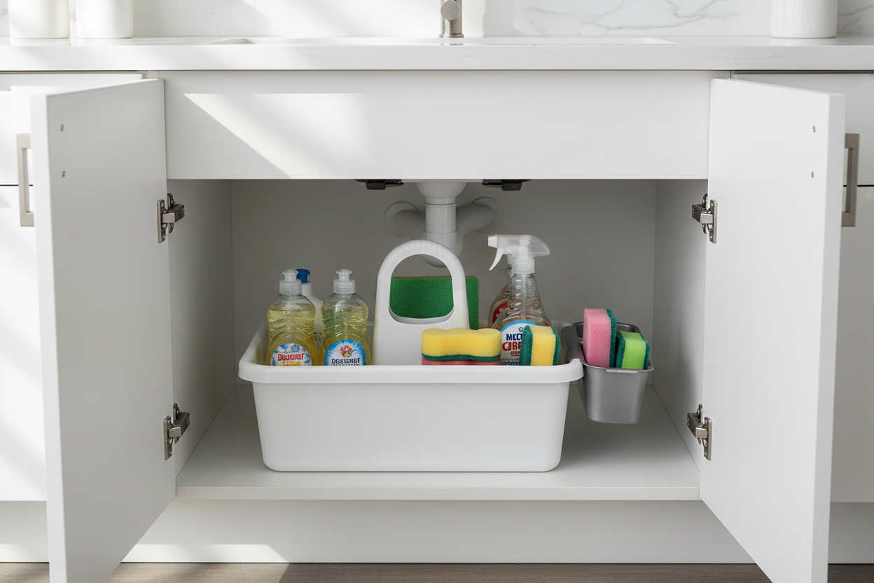 Organizer sotto lavello in cucina