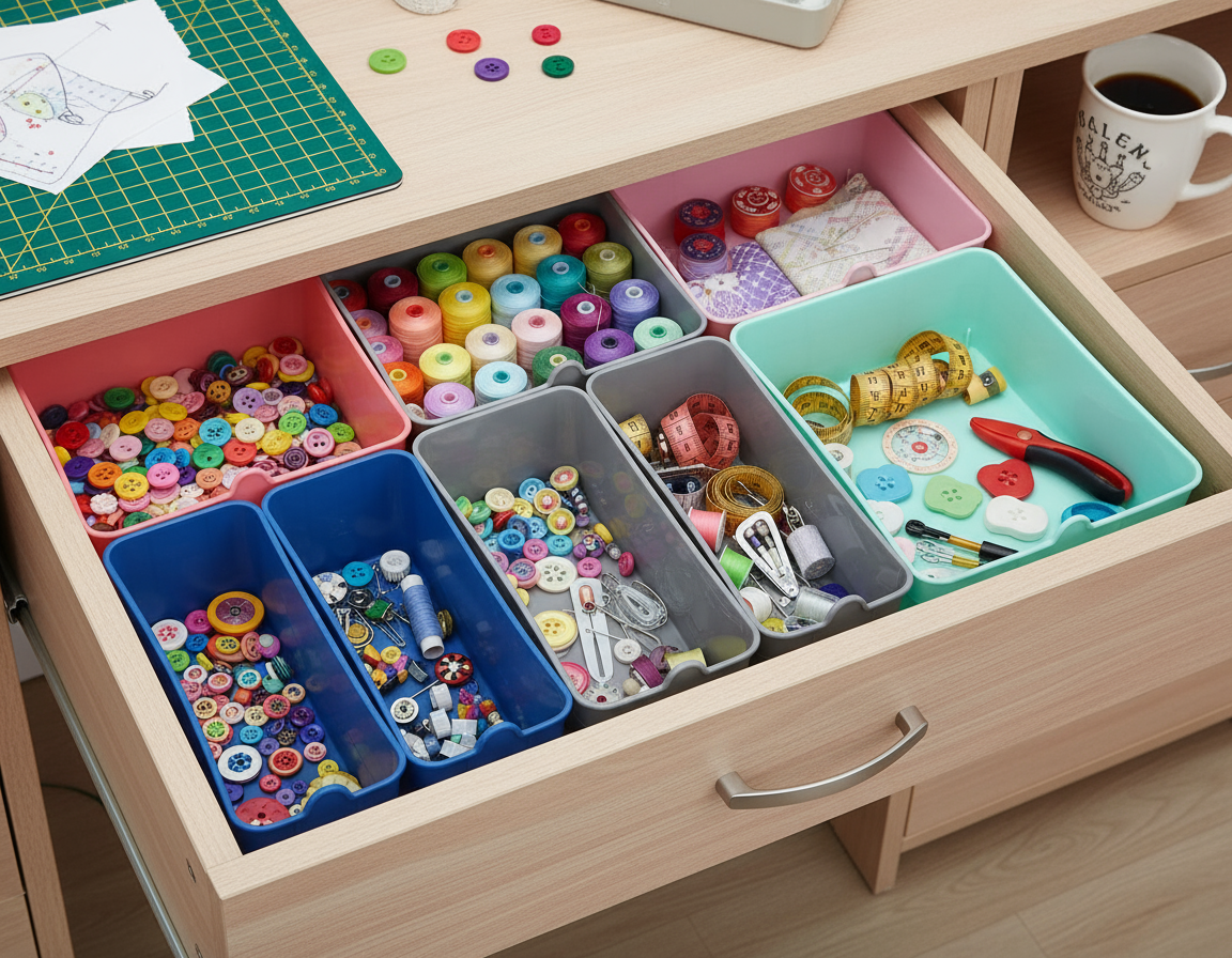 Organizzazione materiali creativi