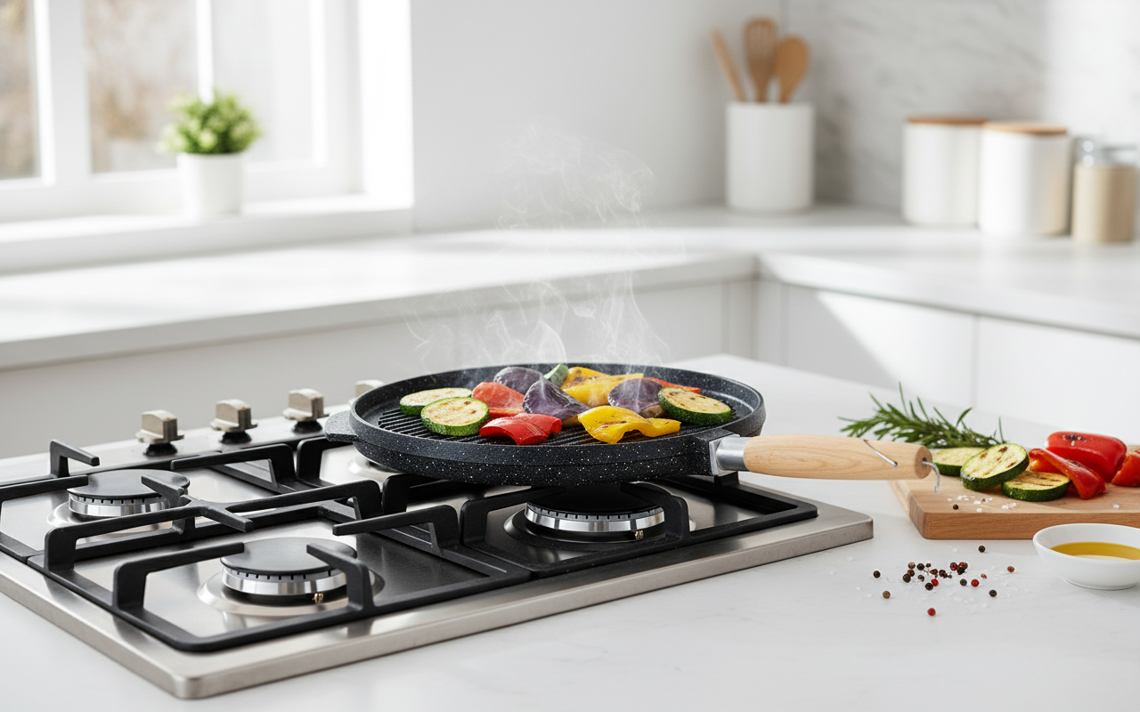 Padella griglia con verdure