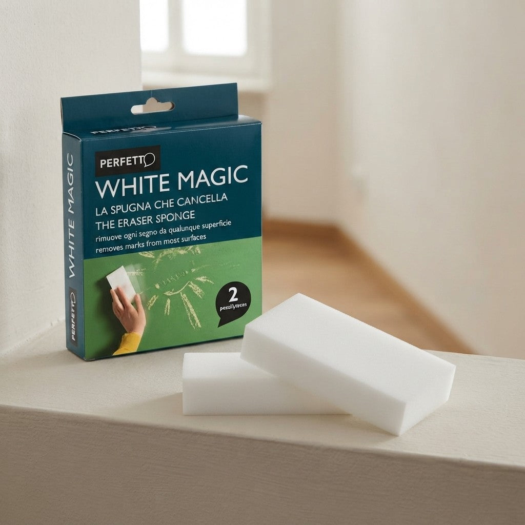 Spugna Magica Rimuovi Cancella Macchie 2 pz Perfetto