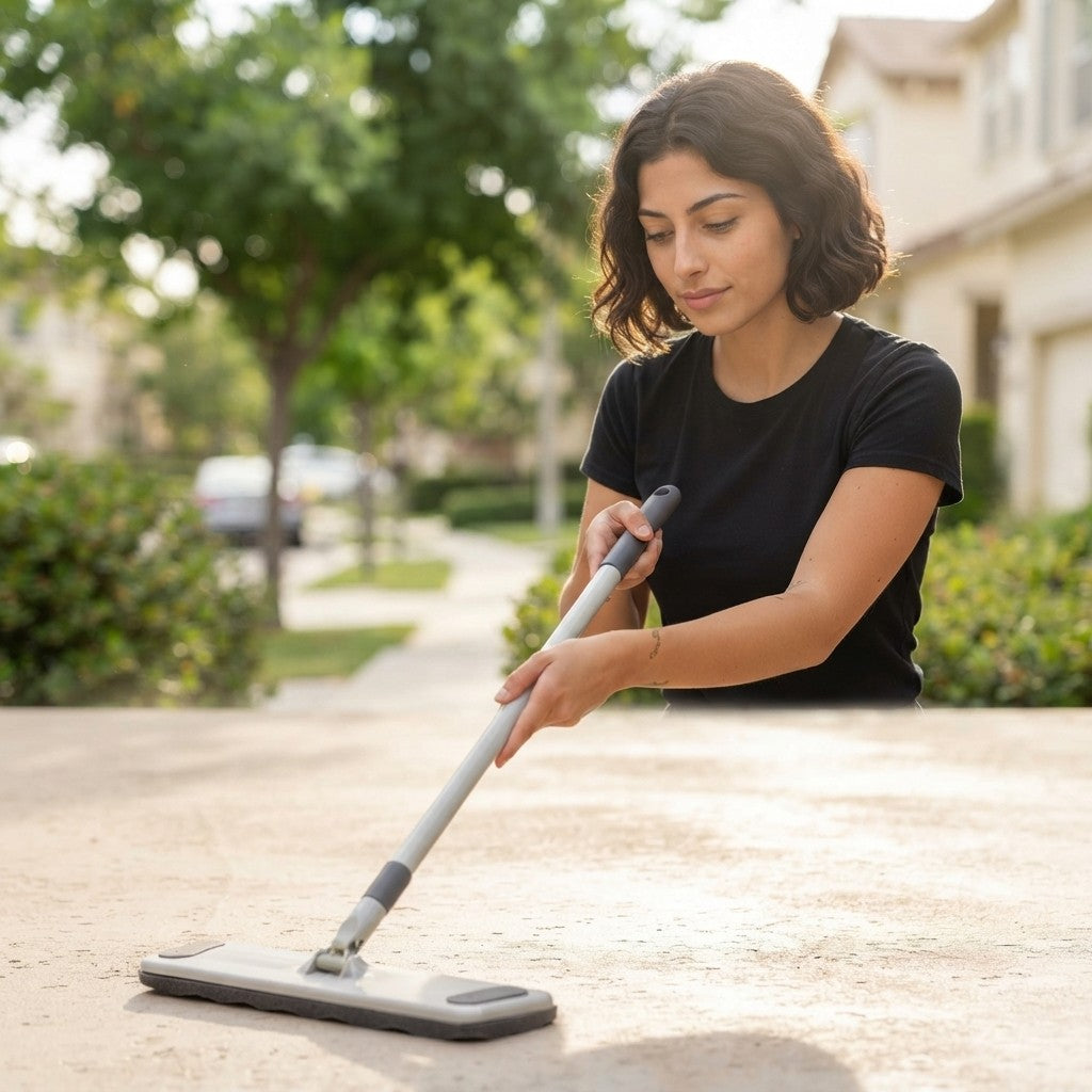Perfect 0027As The Floor Broom Dust Cleaner with 3-Piece Handle 130cm, Base 40cm, Dust Catcher, with Bag of 20 Nets Soaked in Biodegradable Mineral Oils to Retain Dust