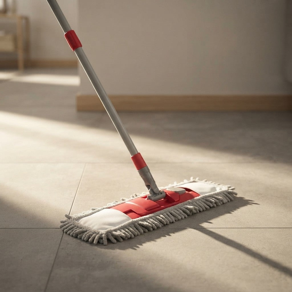 MICROFIBER MOP BROOM. DUST-CATCHING, WASHING, AND DRYING MOP WITH REPLACEABLE MICROFIBER CLOTH. EXTENDABLE TELESCOPIC WAND. EURONOVITA' SRL EN-86344