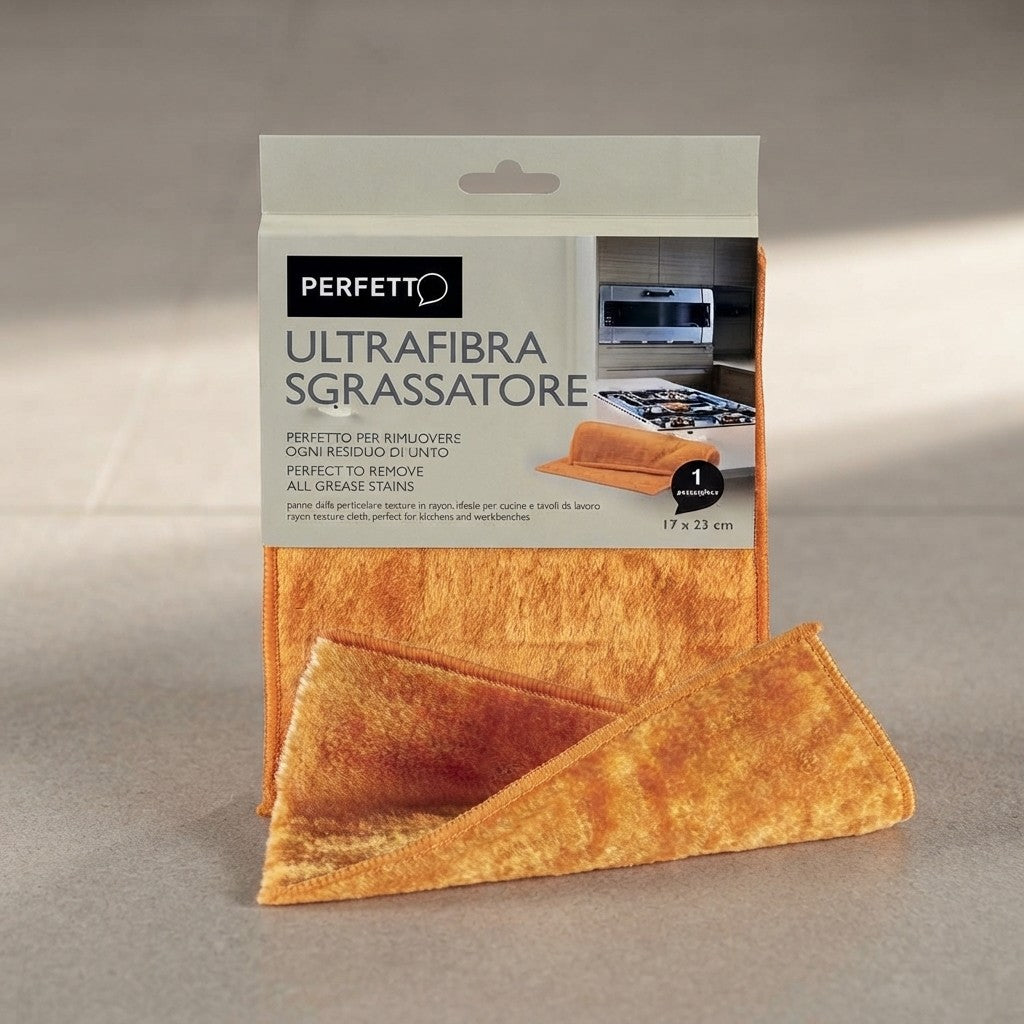 Perfect Ultrafiber Degreaser Rayon Cloth, Fabric, Pumpkin, 17x23x0.5 cm