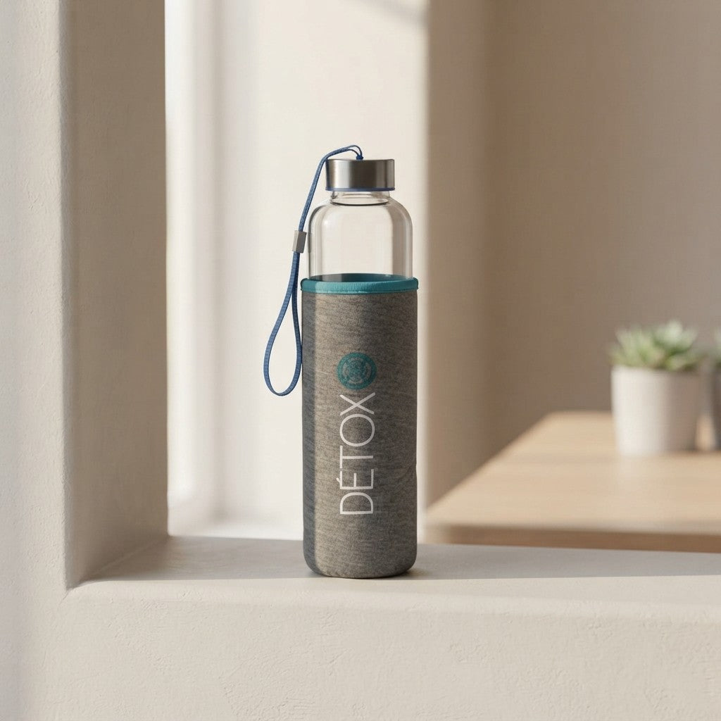 Borracce in Vetro 600ml con Custodia Termica Set 3 Pz