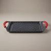 Euronovità EN-22134 Grill Pan, Stone, Black, 36x24x3 cm