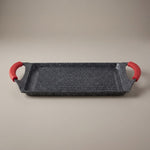 Euronovità EN-22134 Grill Pan, Stone, Black, 36x24x3 cm