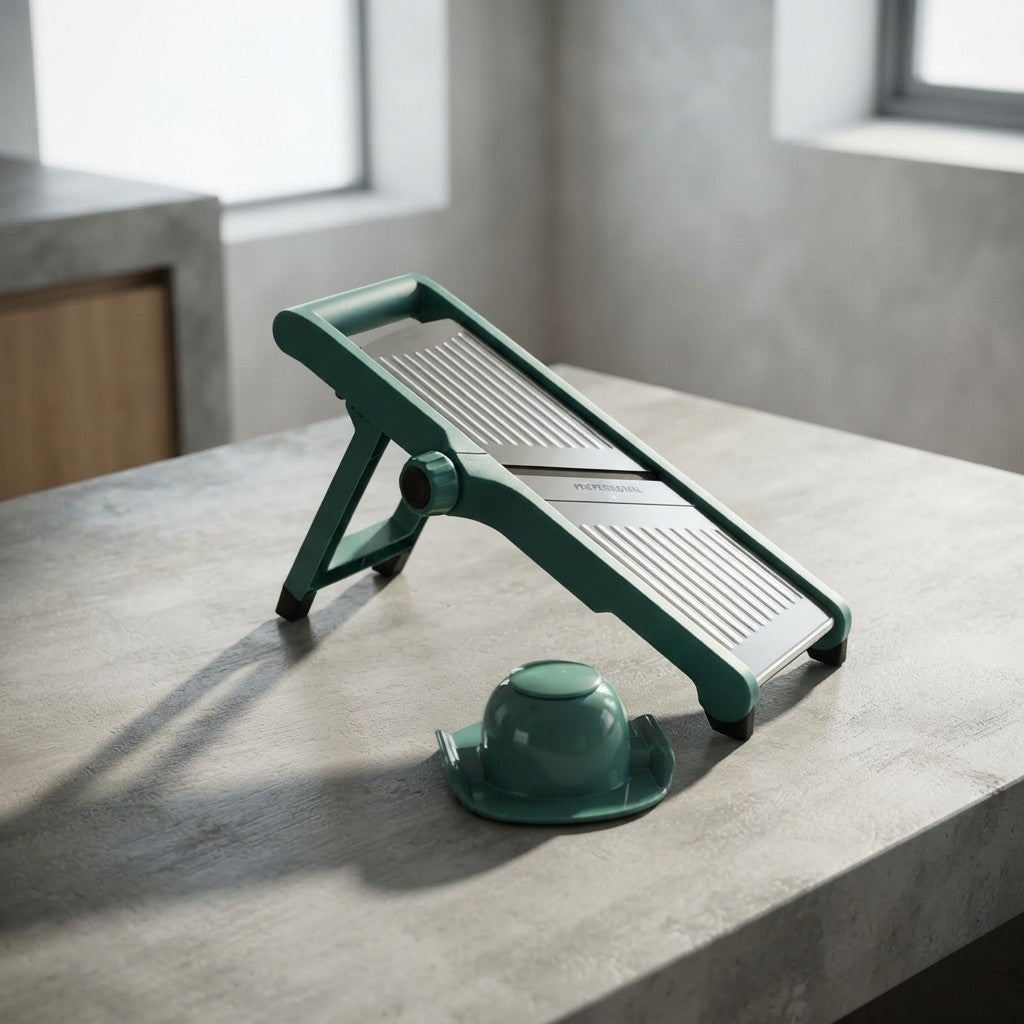 Mandolina Affettaverdure Acciaio Inox Regolabile Salvamano