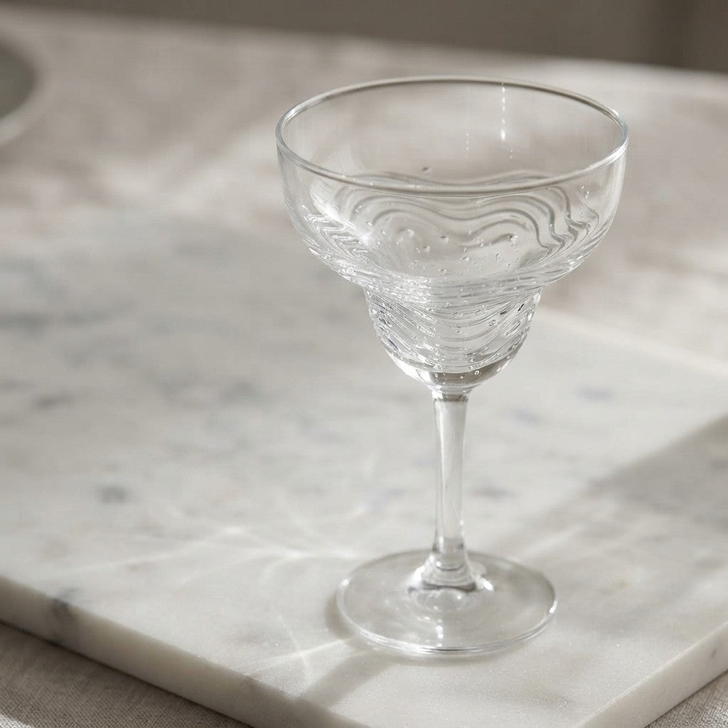 Set di 4 bicchieri da cocktail in vetro a margarita da 250 ml