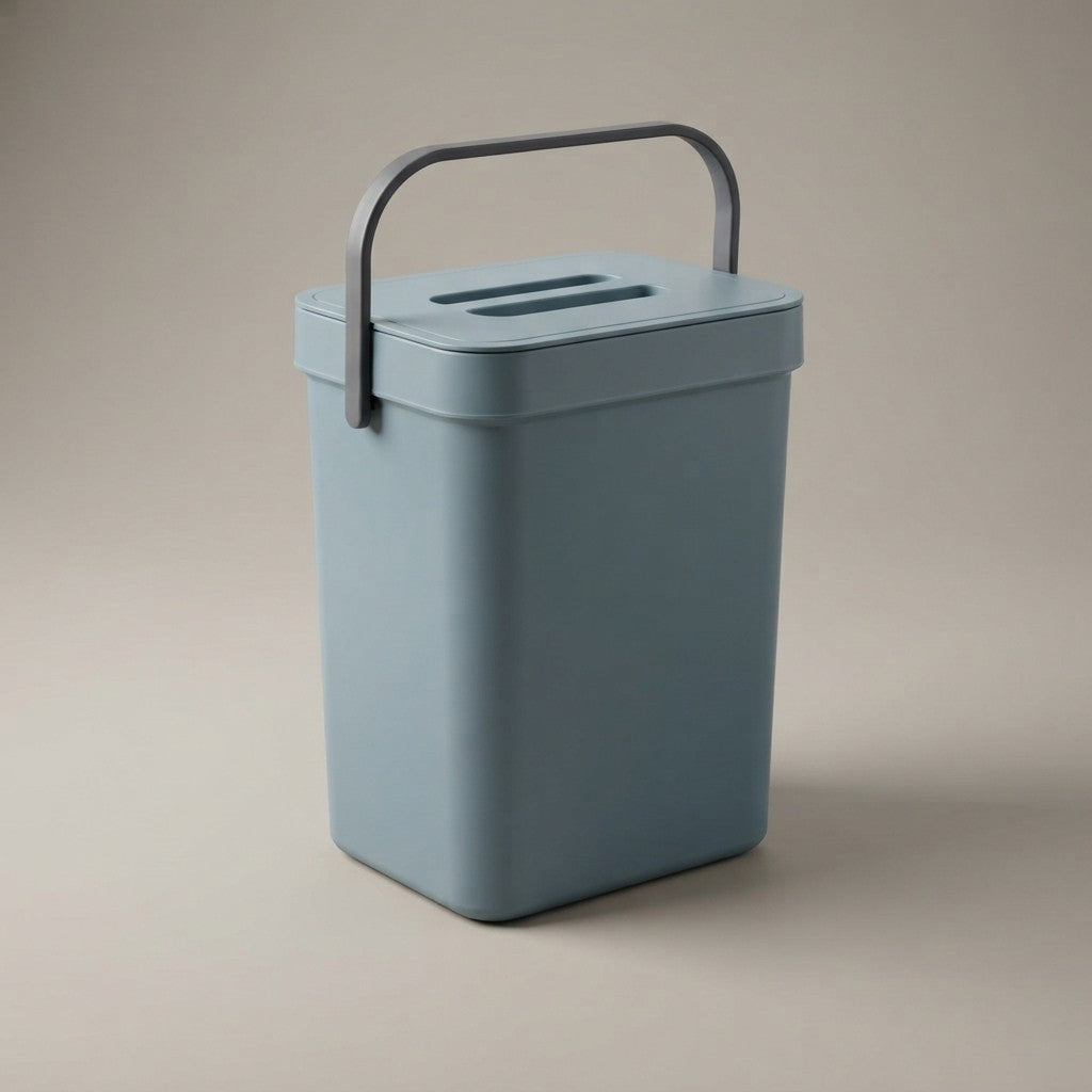 Poubelle suspendue Gino Avio 5L - Poubelle de cuisine bio avec couvercle