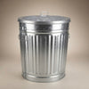 FERCASASHOP® - Waste Bin with Lid, Diameter 42 cm, Height 49 cm, Zinc, Capacity 62 Liters, Basket, Rubbish Bin, for Garbage, Bin with Handles
