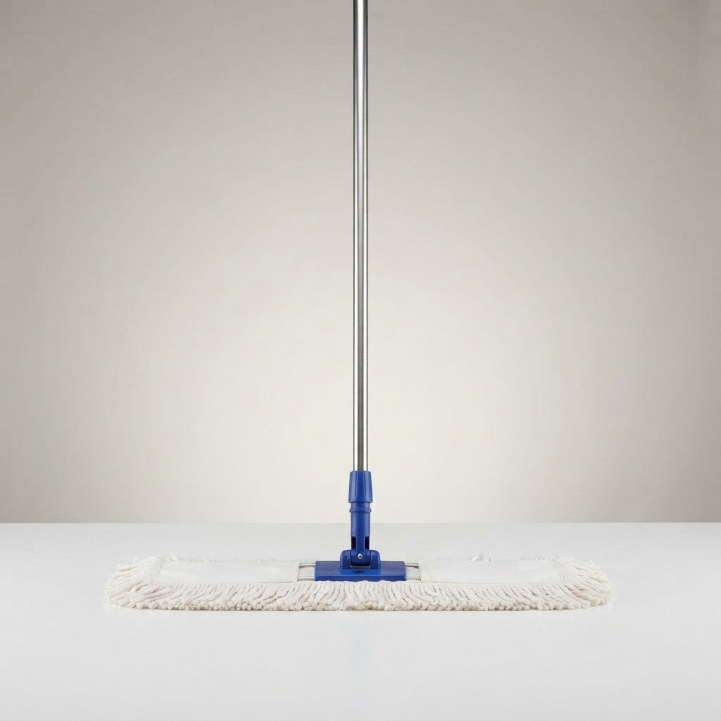 Scopa Industriale a Frange Cotone 80cm con Manico Alluminio 140cm